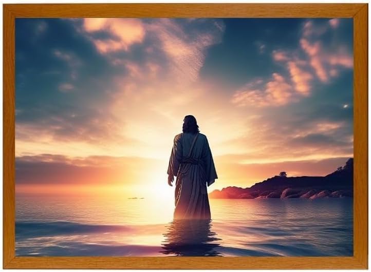 4D LED Jesus Painting Miracle Lamp