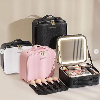 Travel Make-up Bag with LED Mirror