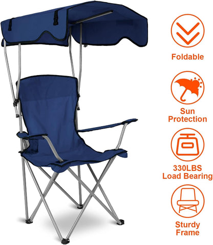 Foldable Camping Chair with Canopy