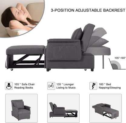 3-in-1 Convertible Chair Bed Sleeper