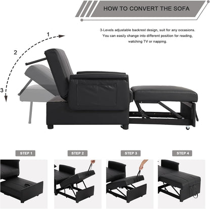 3-in-1 Convertible Chair Bed Sleeper