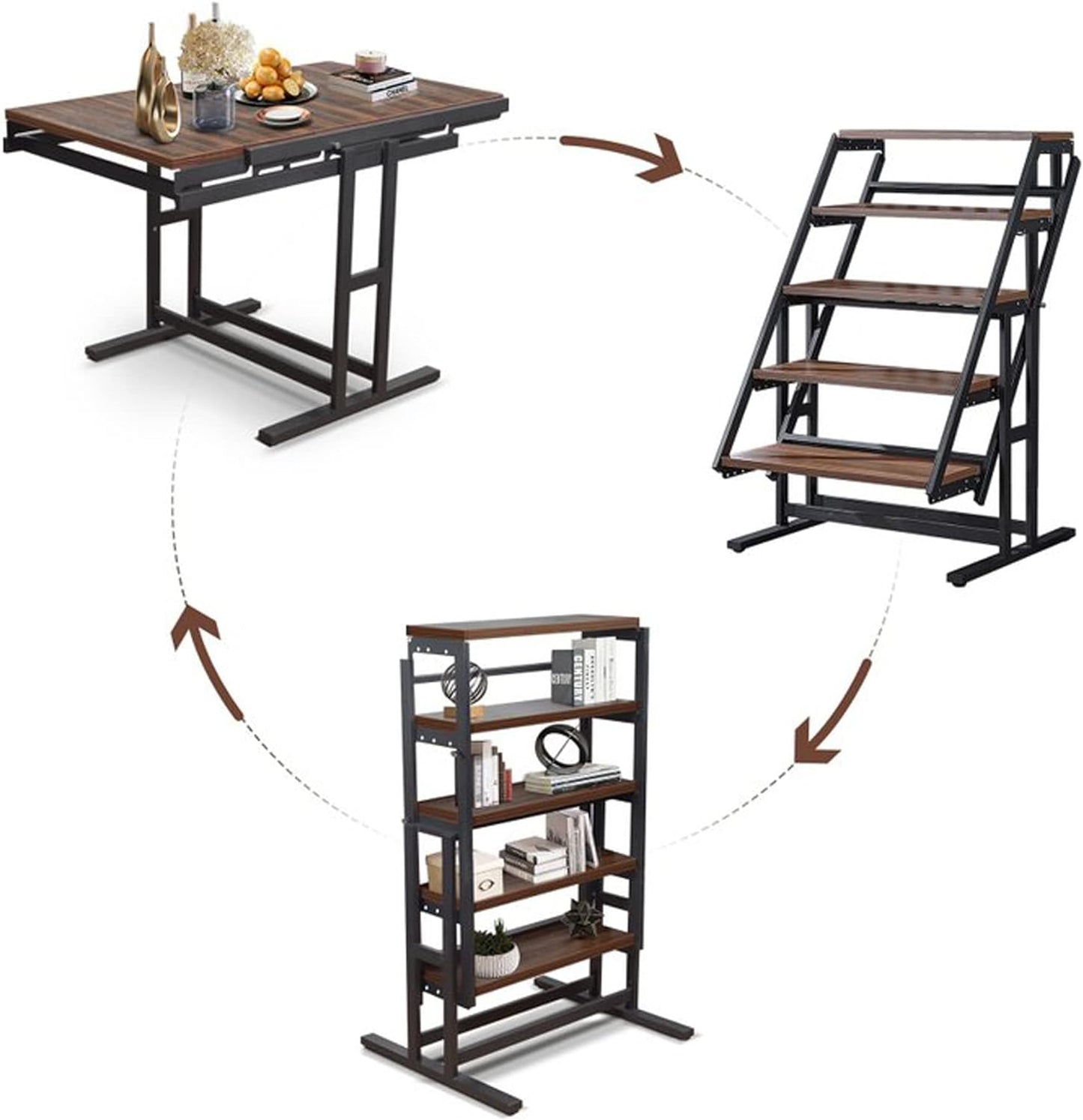 Extendable 5 Tier Shelf to Table