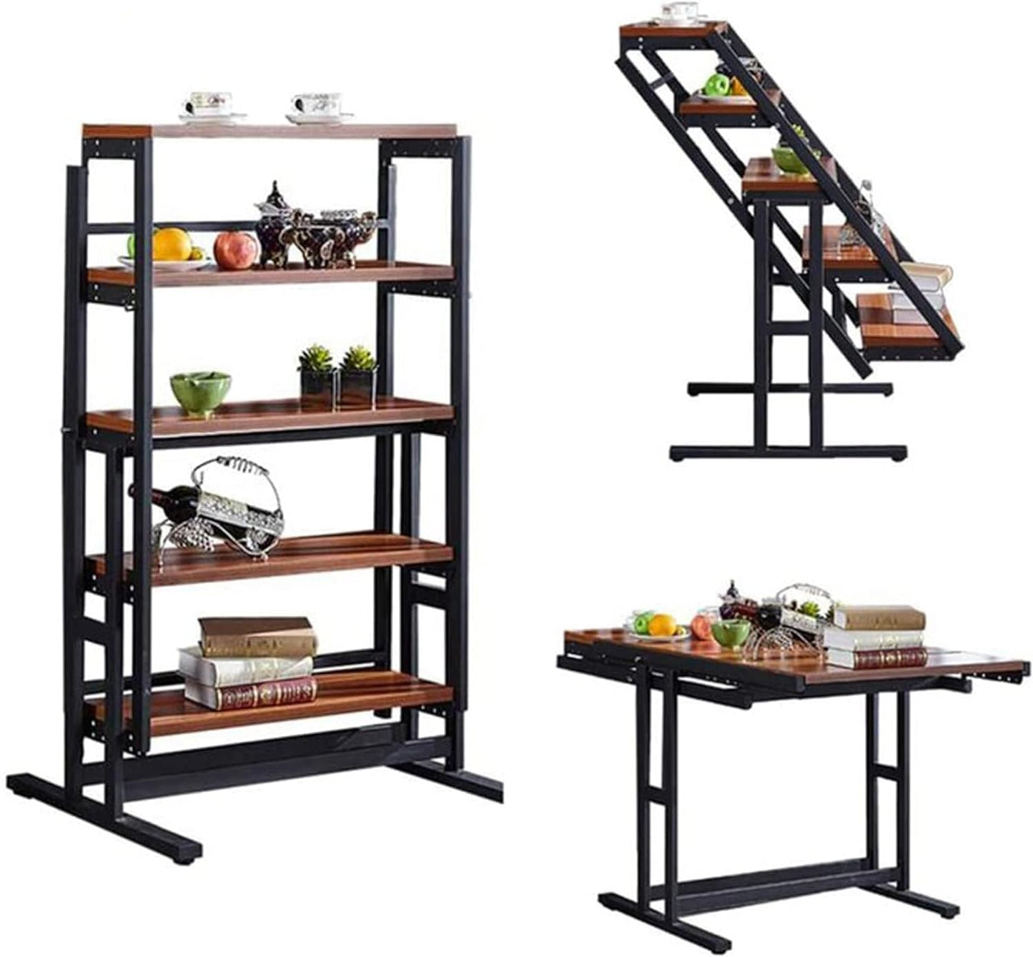 Extendable 5 Tier Shelf to Table