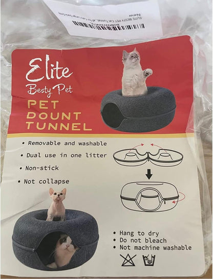 Cat Tunnel Donut Bed