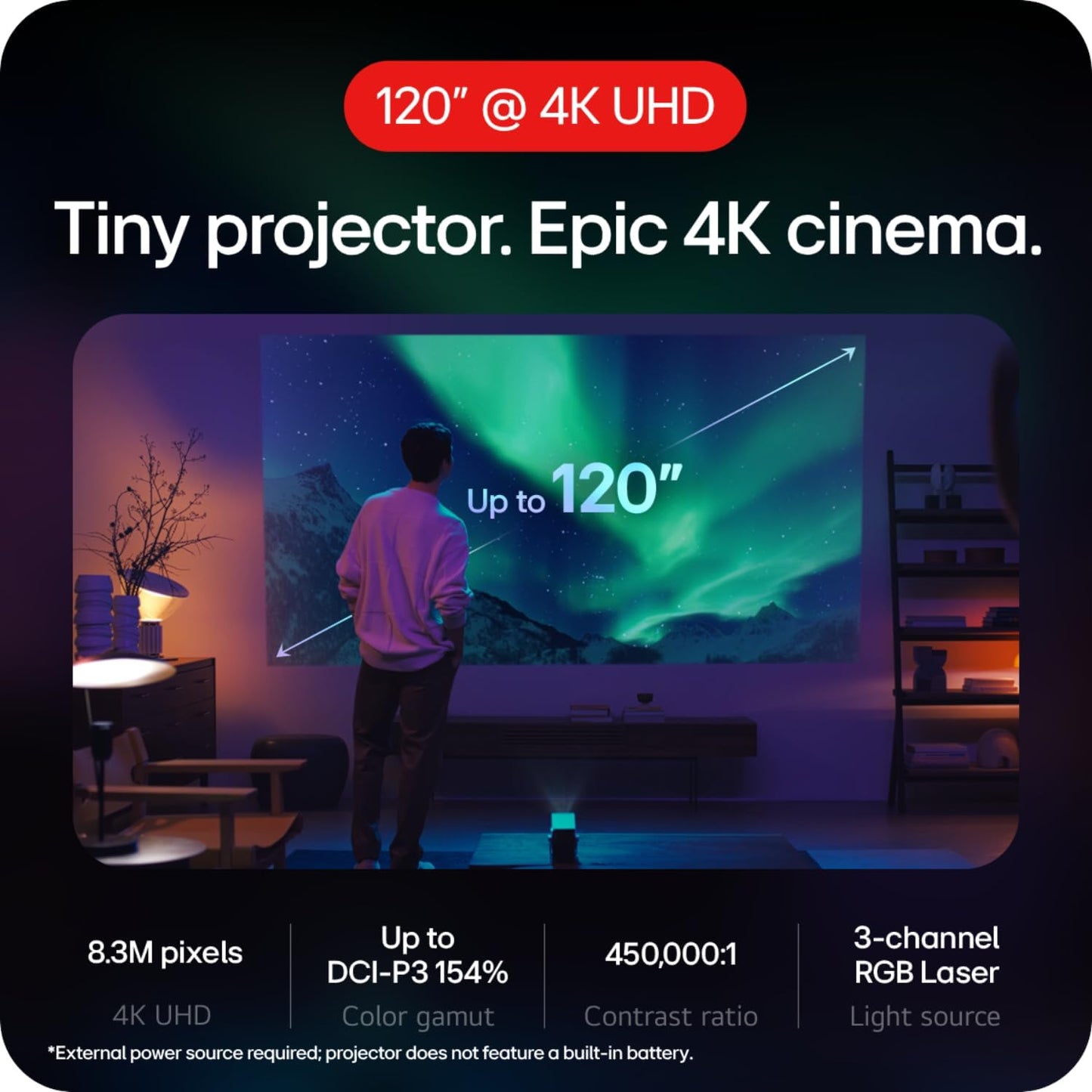 4K Smart Portable Projector