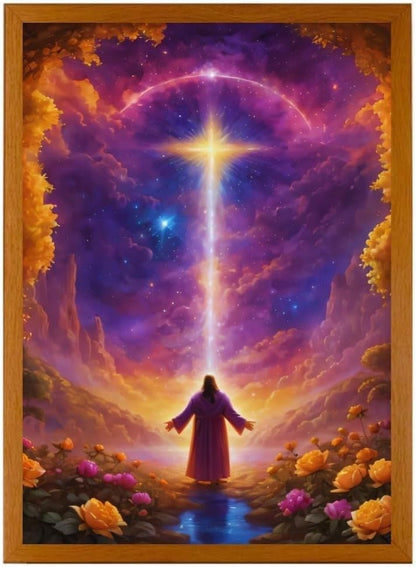 4D LED Jesus Painting Miracle Lamp