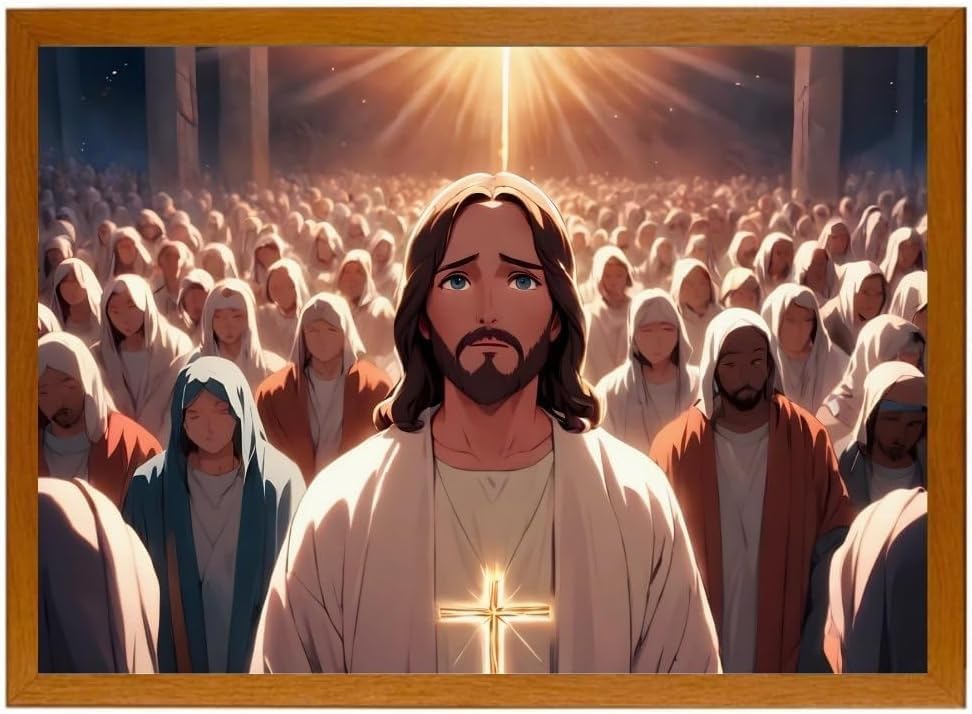 4D LED Jesus Painting Miracle Lamp