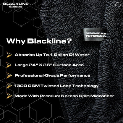 BLACKLINE TWISTED-LOOP DRYING TOWEL