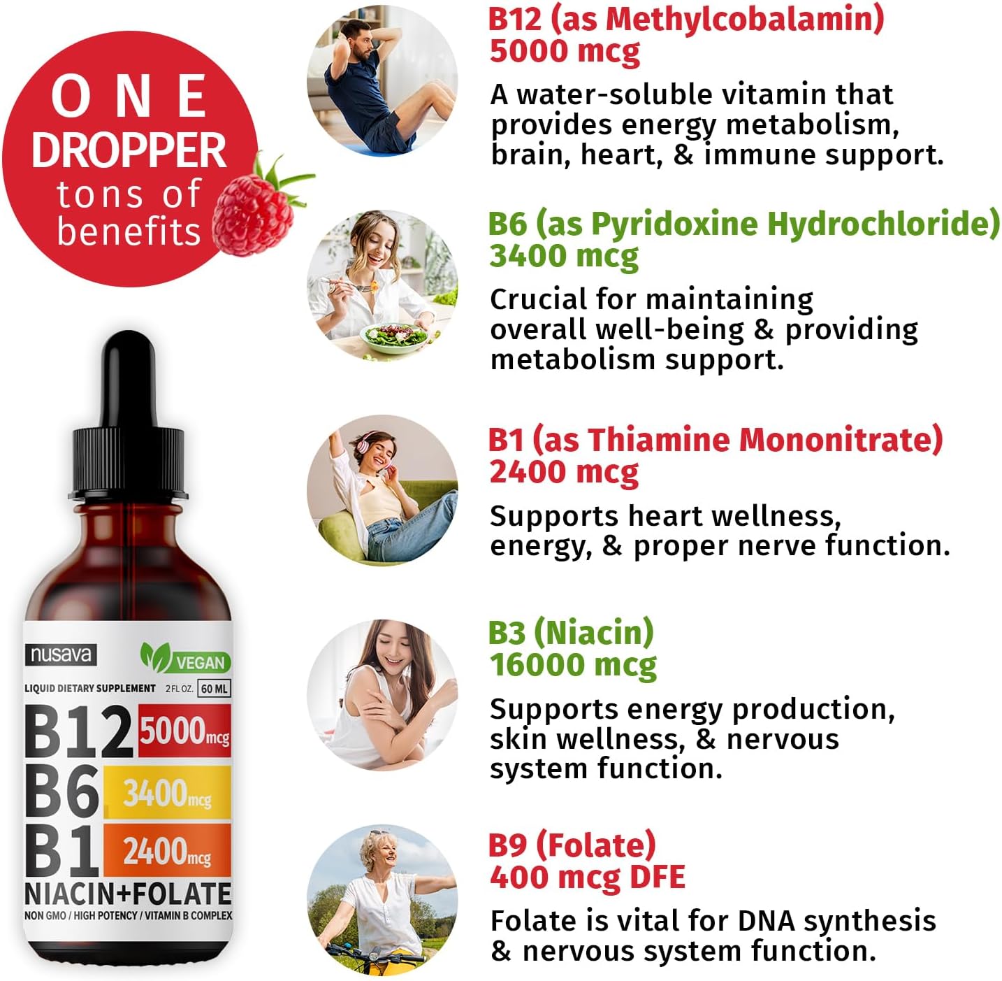 2 Pack Vitamin B12 Liquid Drop