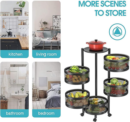 360° Rotating Kitchen Storage Rack