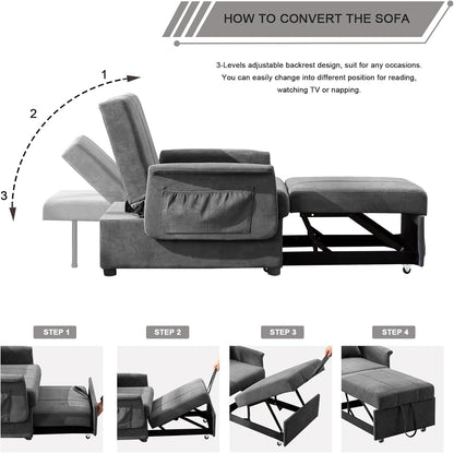 3-in-1 Convertible Chair Bed Sleeper