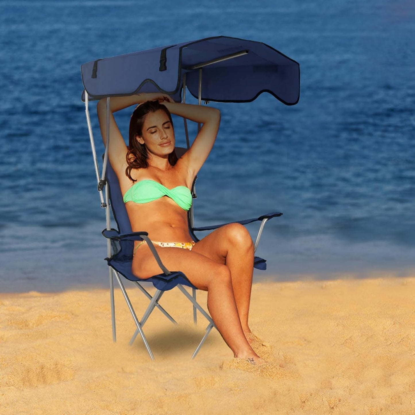 Foldable Camping Chair with Canopy