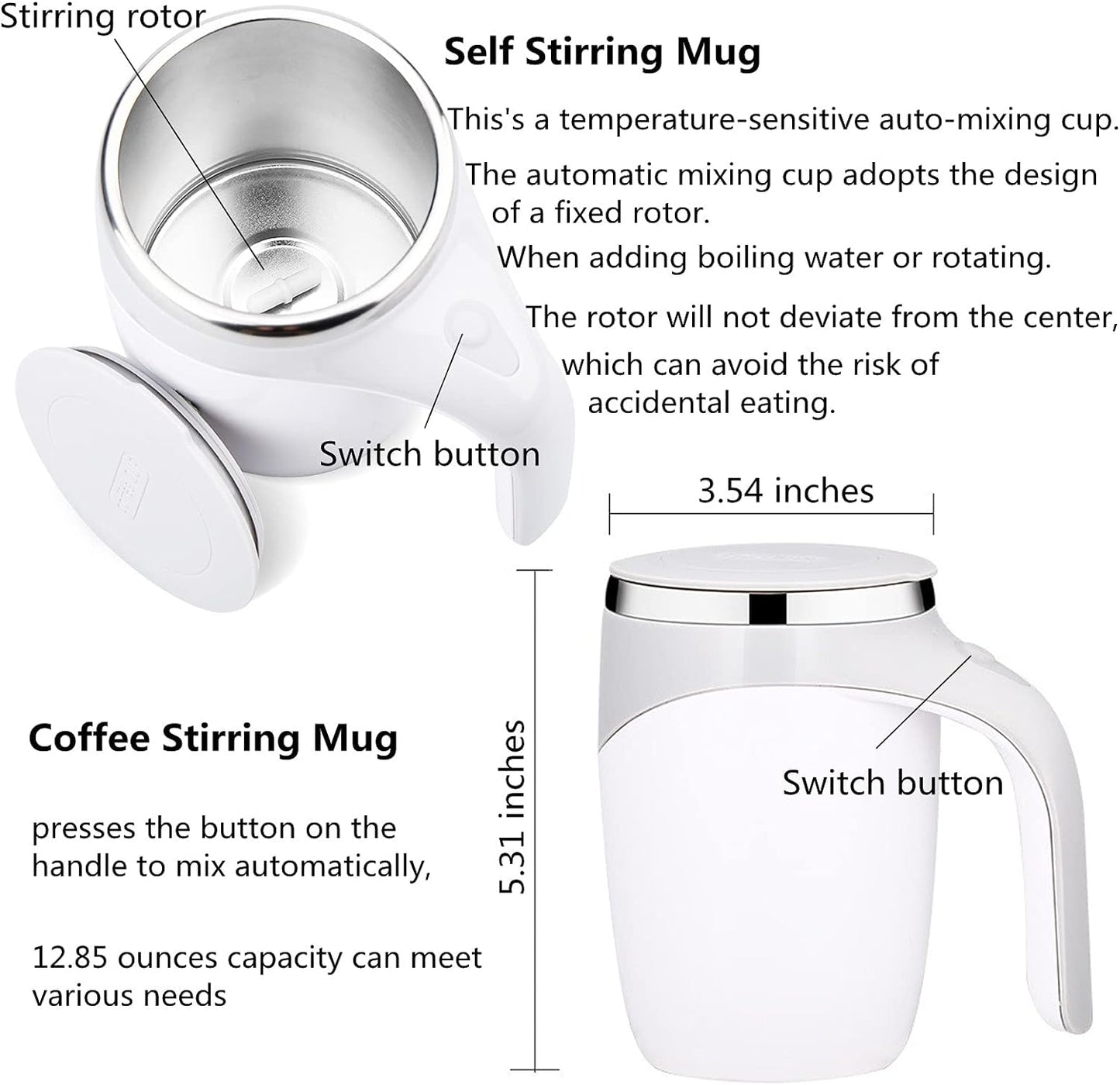 Automatic Magnetic Stirring Coffee Mug