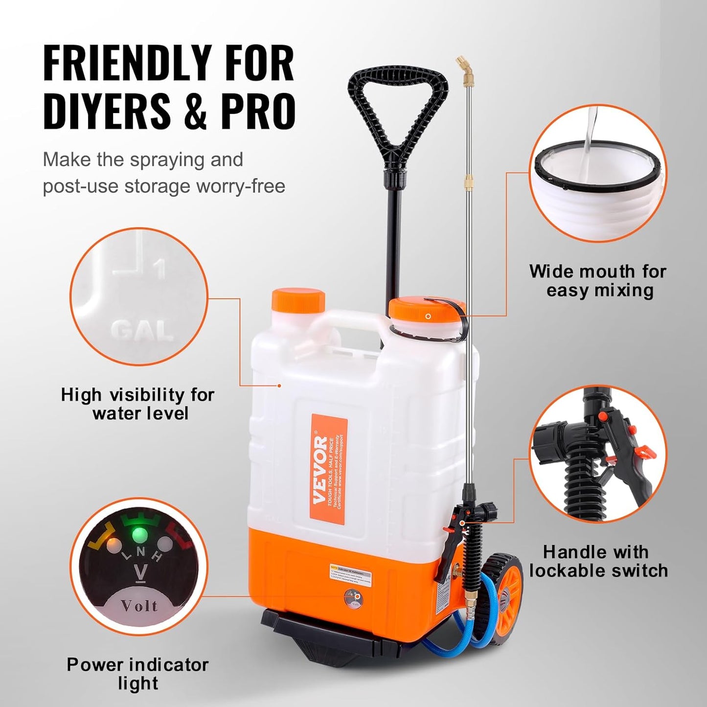 VEVOR Battery Powered Backpack Sprayer