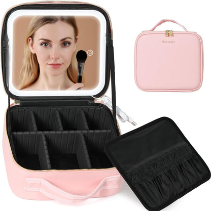 Travel Make-up Bag with LED Mirror