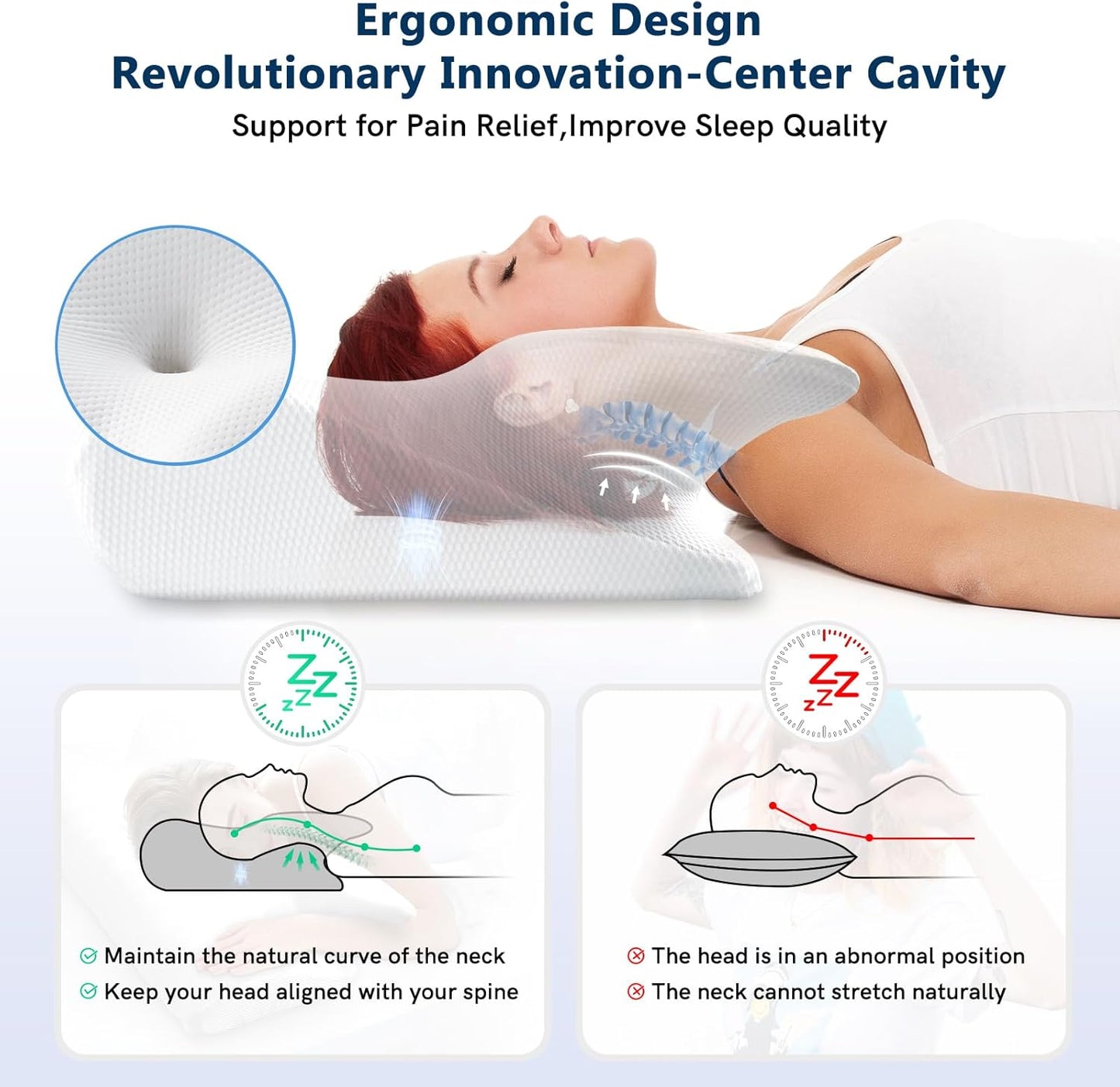 Vuteehy Cervical Pillow Memory Foam