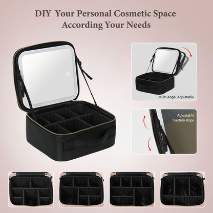 Travel Make-up Bag with LED Mirror