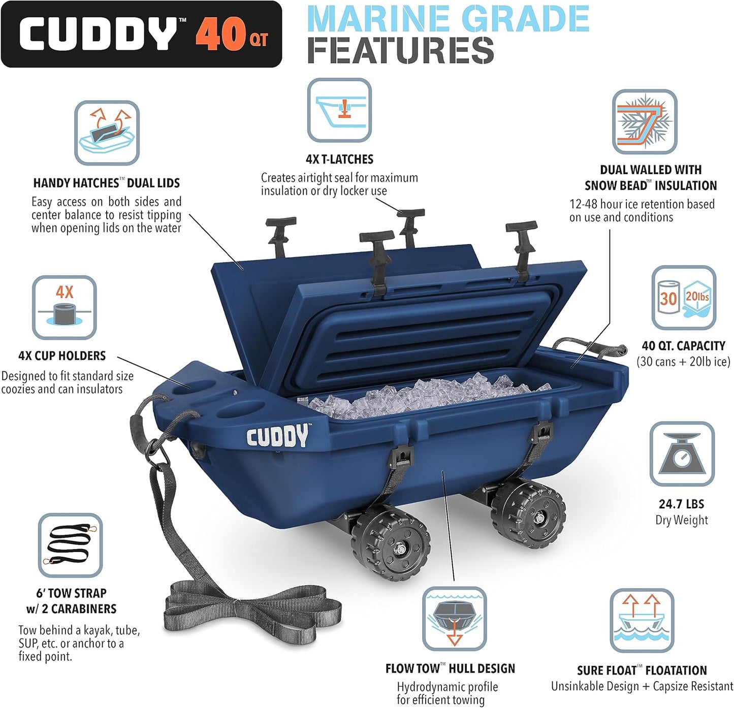 CUDDY Crawler Cooler with Wheels