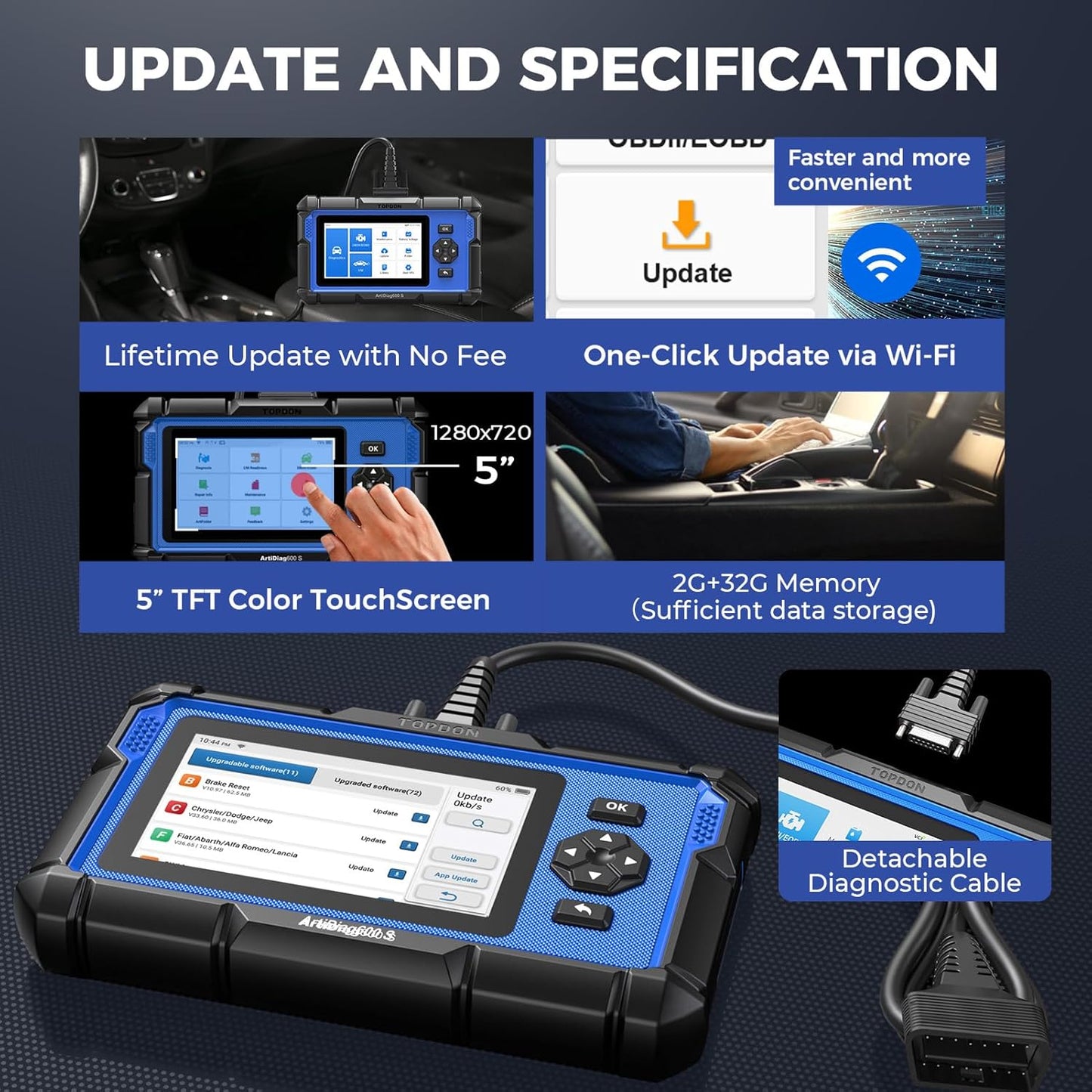 TOPDON AD600S OBD2 Scanner Tool