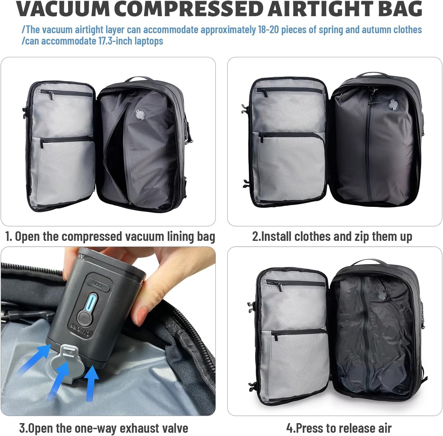 Airbag Vacuum Backpack