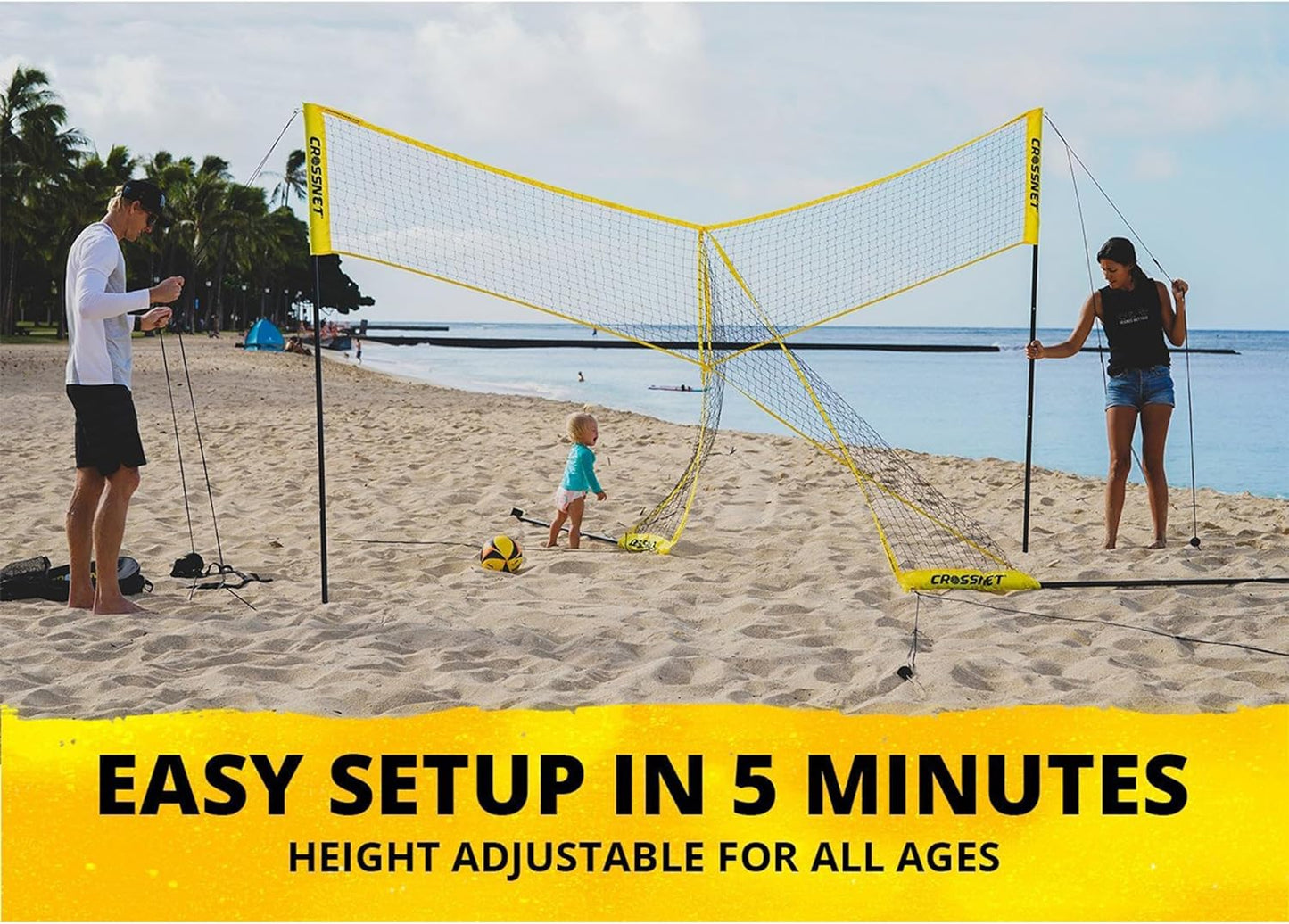 CROSSNET 4 Square Volleyball Net