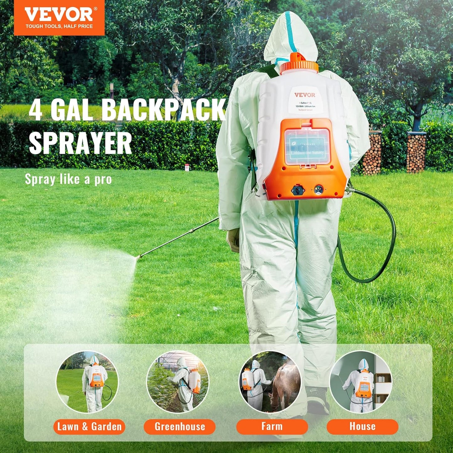 VEVOR Battery Powered Backpack Sprayer