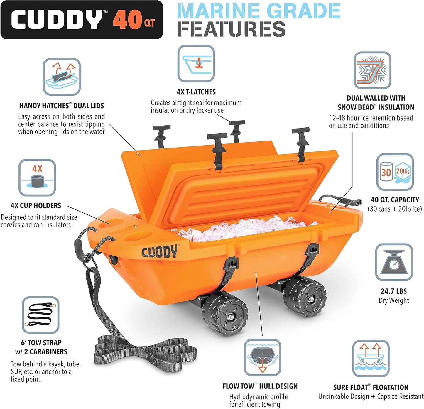 CUDDY Crawler Cooler with Wheels