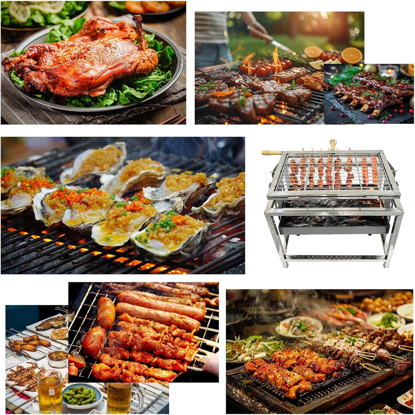 Adjustable Rotating BBQ Camping Grill