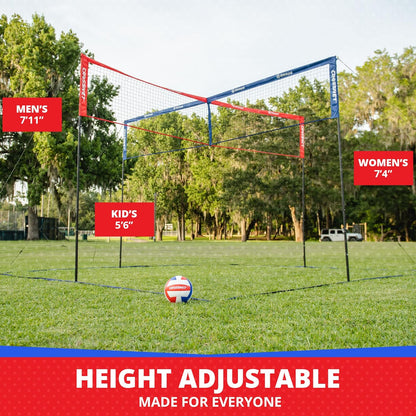 CROSSNET 4 Square Volleyball Net