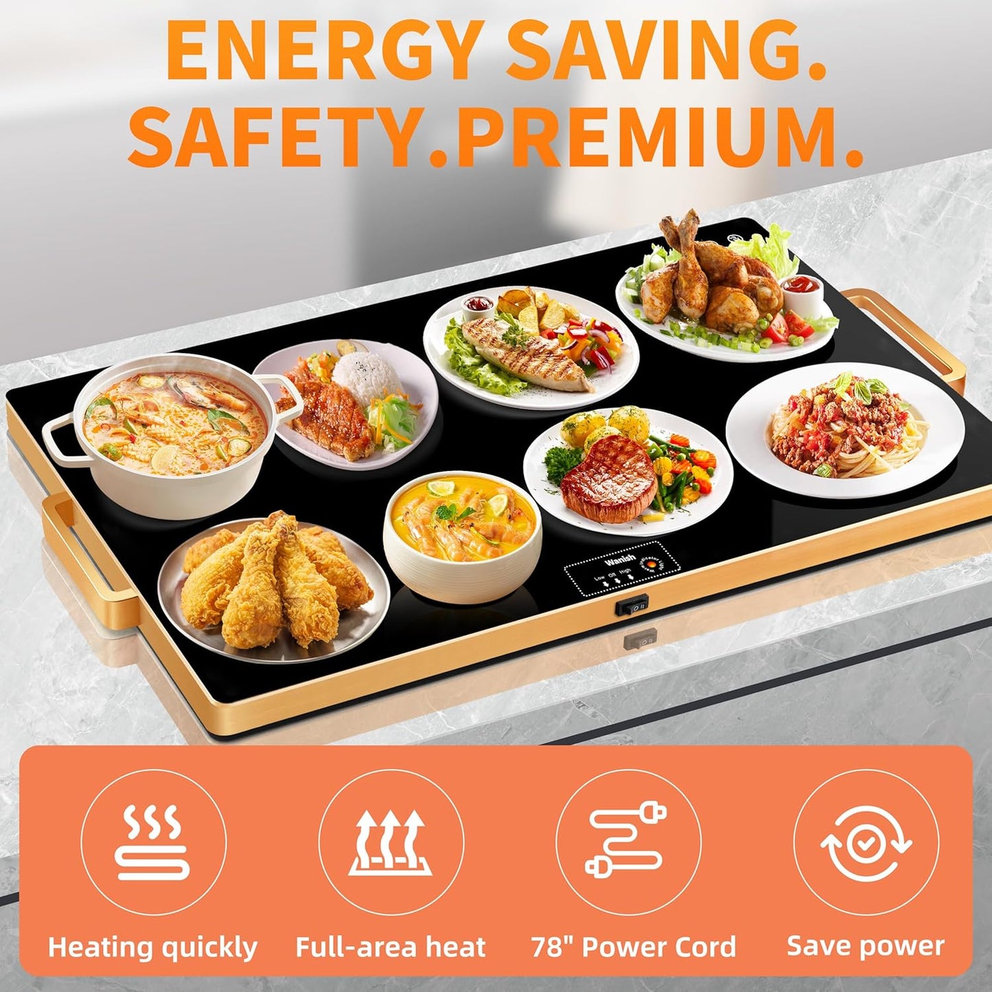 Wanish Electric Warming Food Tray