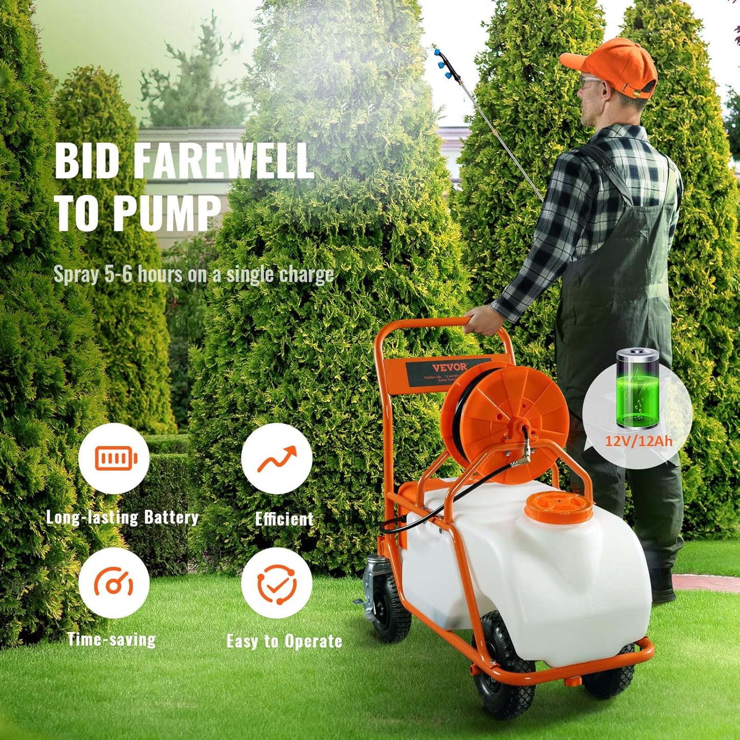 VEVOR Battery Powered Backpack Sprayer