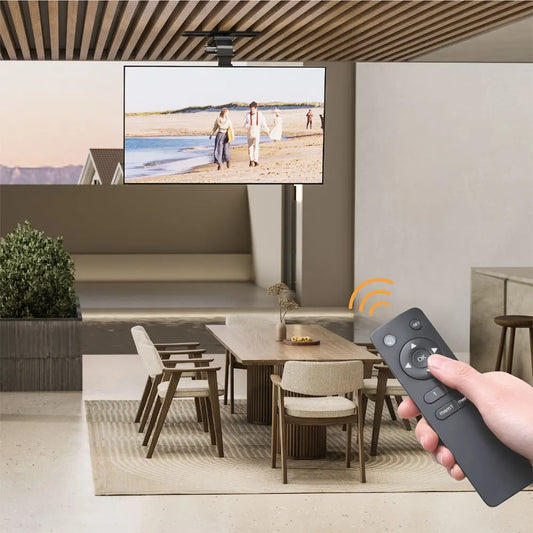 Remote control ceiling electric tv mount