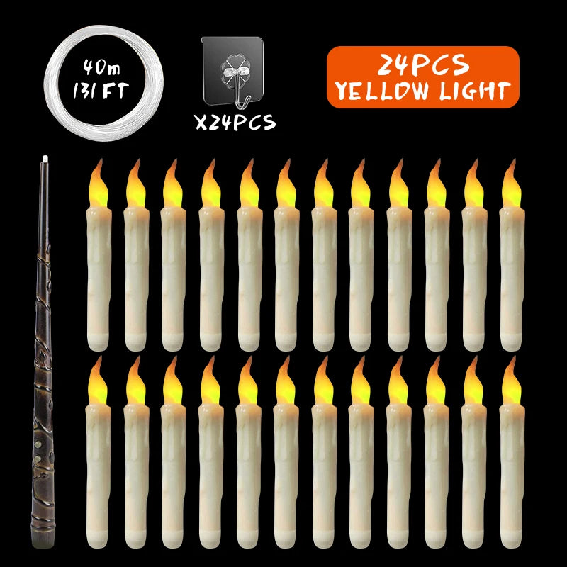 Flameless Candles with Magic Wand Remote