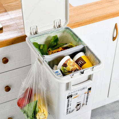 Double kitchen trash cans