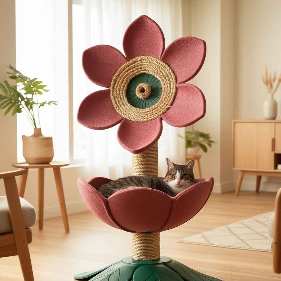 flower shaped cat trees