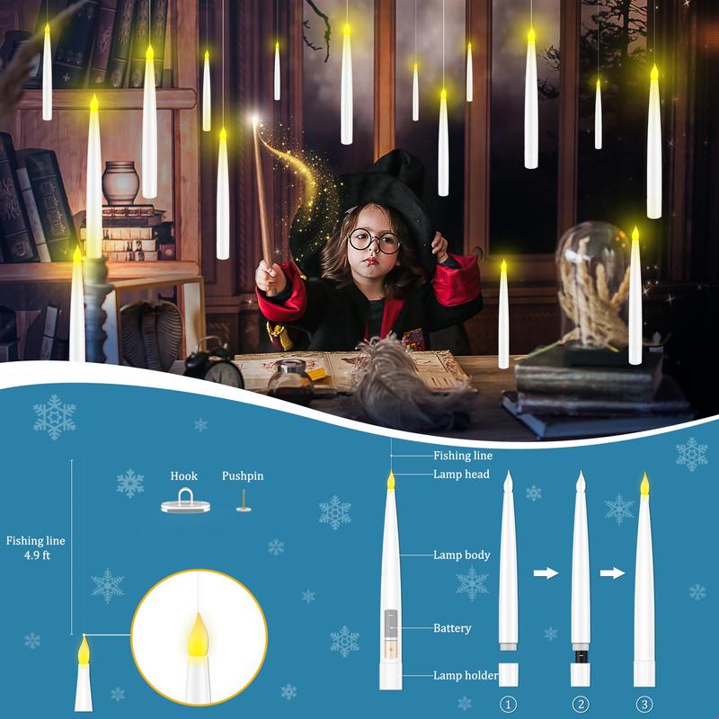 Flameless Candles with Magic Wand Remote